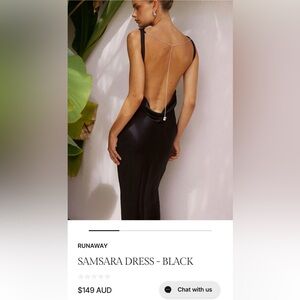 Black Satin Backless Dress - Runaway Samsara
